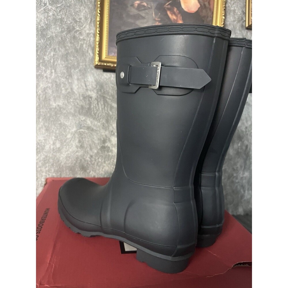 Hunter Original Short Rain Boots Women’s 8 Navy Matte New In Original Box - Picture 5 of 6